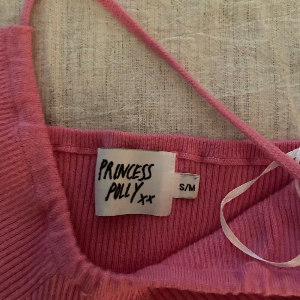 pink princess polly ribbed dress